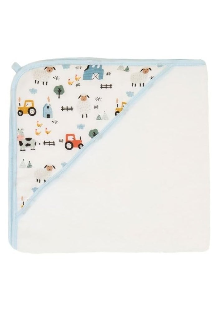 All4Ella Organic Hooded Baby Towel - Barnyard - Image 2